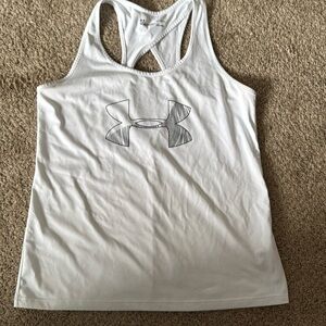 White workout tank top